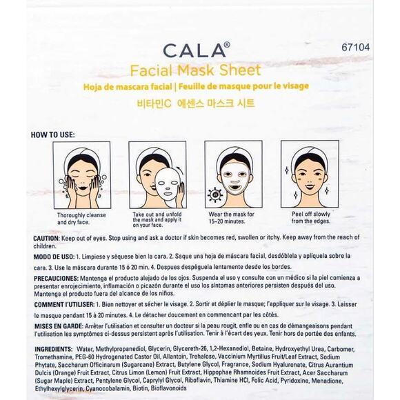K-Care Cala Vitamin C Essence*5 Sheet Masks*5 masks*Age-Defying*Korean skincare - Picture 2 of 2